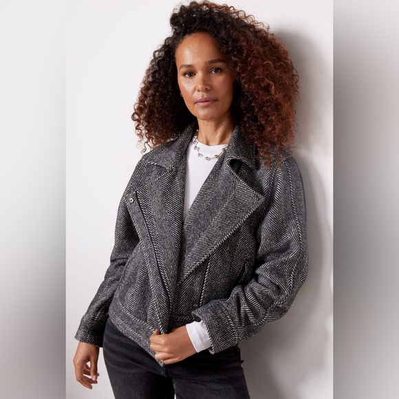 Splendid Jackets & Blazers - Splendid Tamara Herringbone Moto